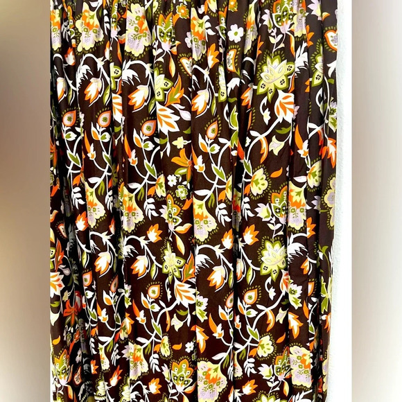 🆕 Gypsie Blu Brown and Muted Yellow Patterned Skirt - Picture 8 of 9